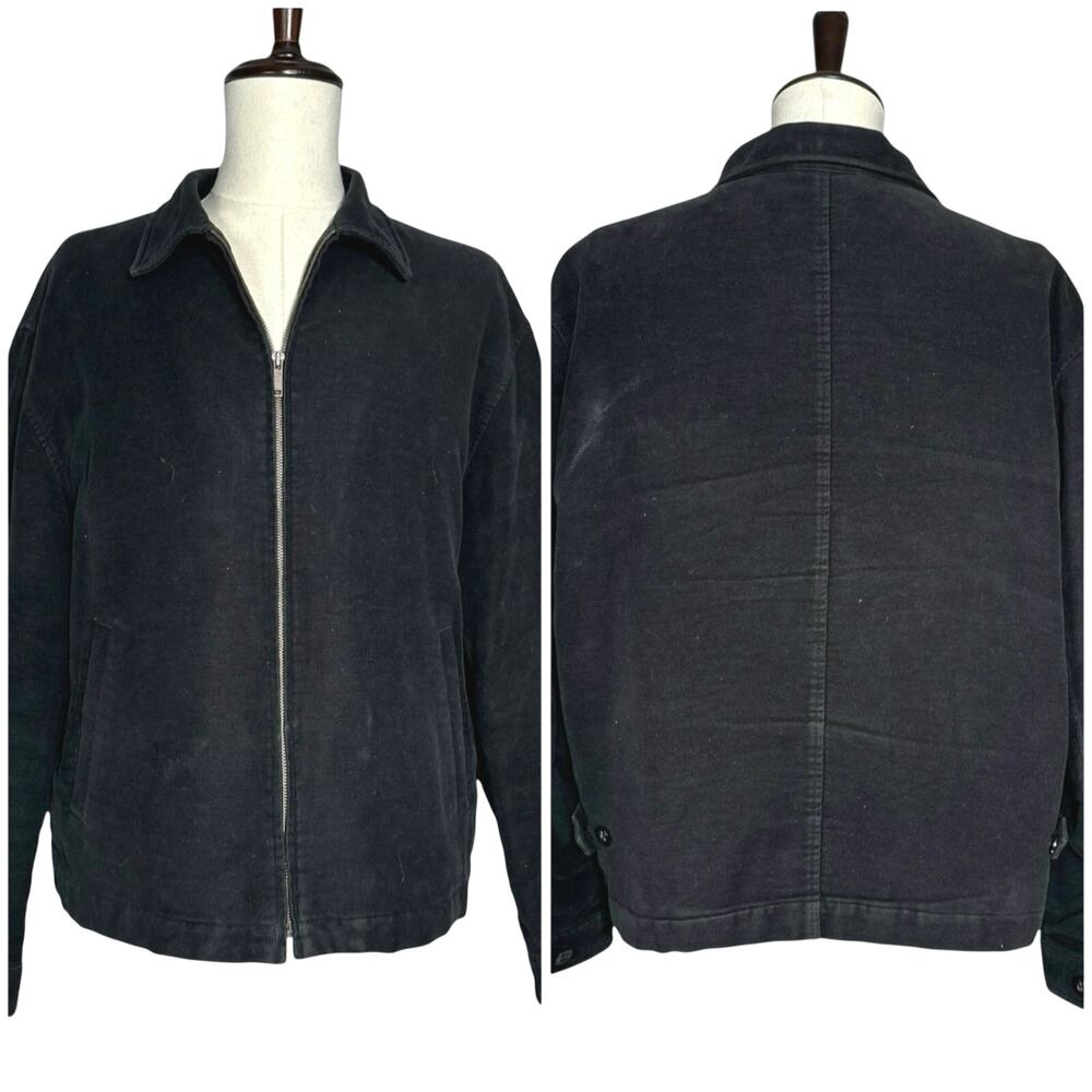 Banana Republic | Men | Vtg Y2K Soft Terry Quilted Lined Zip Up Jacket | XL